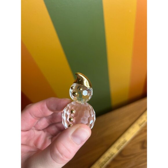 Swarovski crystal mini snowman paperweight sun catcher - head glued back on - Picture 4 of 4